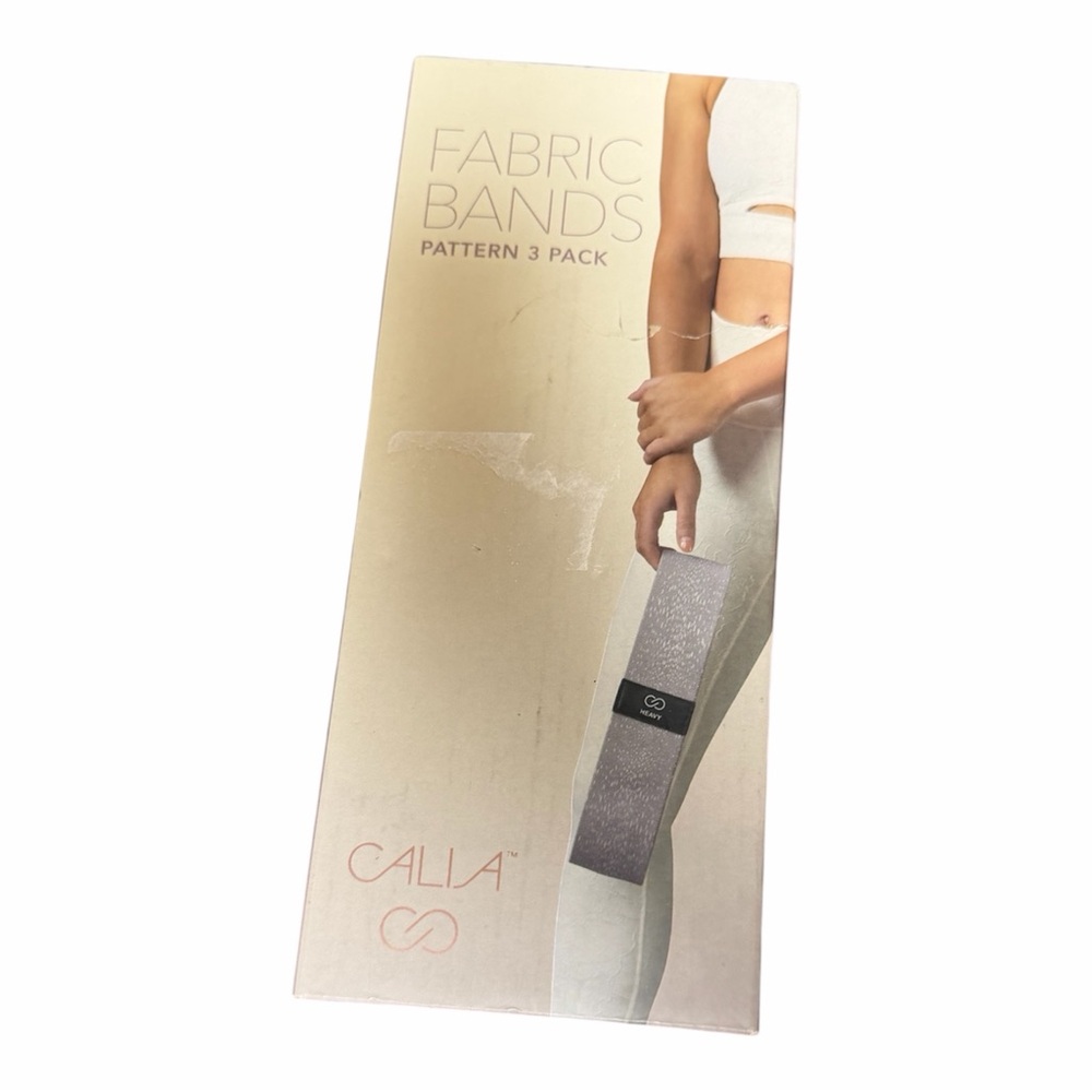 CALIA Fabric Resistance Bands Pattern 3 Pack Light Medium Heavy New